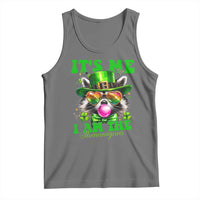 Funny It's Me I Am The Shenanigans Tank Top St Patrick's Day Racoon Shamrock