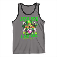 Funny It's Me I Am The Shenanigans Tank Top St Patrick's Day Racoon Shamrock