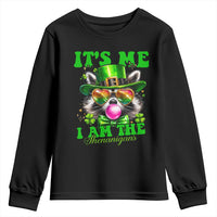 Funny It's Me I Am The Shenanigans Youth Sweatshirt St Patrick's Day Racoon Shamrock