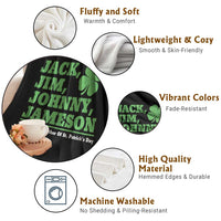 Funny St Patricks Day Irish Fathers Jack Jim Johnny Jameson Throw Blanket