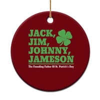 Funny St Patricks Day Irish Fathers Jack Jim Johnny Jameson Ceramic Ornament