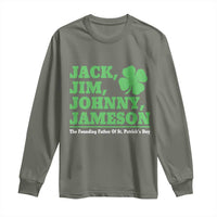 Funny St Patricks Day Irish Fathers Jack Jim Johnny Jameson Long Sleeve Shirt