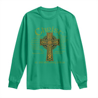 Christ St Patrick Pray For Us Christian Catholic Religious Celtic Cross Long Sleeve Shirt