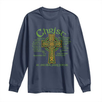 Christ St Patrick Pray For Us Christian Catholic Religious Celtic Cross Long Sleeve Shirt