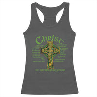 Christ St Patrick Pray For Us Christian Catholic Religious Celtic Cross Racerback Tank Top