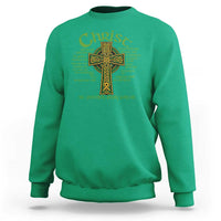 Christ St Patrick Pray For Us Christian Catholic Religious Celtic Cross Sweatshirt