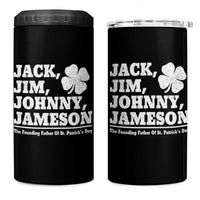 Funny St Patricks Day Irish Fathers Jack Jim Johnny Jameson Vintage Clover 4 in 1 Can Cooler Tumbler