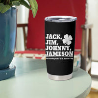 Funny St Patricks Day Irish Fathers Jack Jim Johnny Jameson Vintage Clover Tumbler Cup