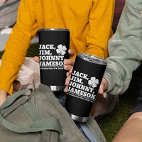 Funny St Patricks Day Irish Fathers Jack Jim Johnny Jameson Vintage Clover Tumbler Cup