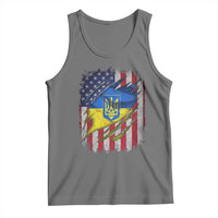 Ukrainian Americans Pride Tank Top Vintage Ukraine USA Flag