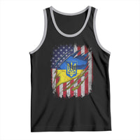 Ukrainian Americans Pride Tank Top Vintage Ukraine USA Flag