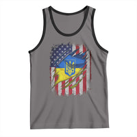 Ukrainian Americans Pride Tank Top Vintage Ukraine USA Flag
