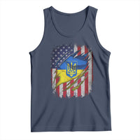 Ukrainian Americans Pride Tank Top Vintage Ukraine USA Flag
