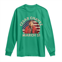 Cesar Chavez Day Long Sleeve Shirt March Holiday Hispanic Heritage American Flag