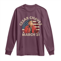 Cesar Chavez Day Long Sleeve Shirt March Holiday Hispanic Heritage American Flag