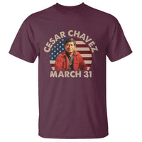 Cesar Chavez Day T Shirt March Holiday Hispanic Heritage American Flag