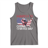 Cesar Chavez Day Tank Top March 31 Hand Fist American Flag