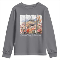 He Is Not Here He Has Risen Youth Sweatshirt Christian Easter Religious Bible Verse