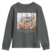He Is Not Here He Has Risen Youth Sweatshirt Christian Easter Religious Bible Verse