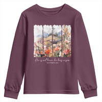He Is Not Here He Has Risen Youth Sweatshirt Christian Easter Religious Bible Verse