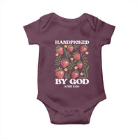 Handpicked By God Baby Onesie Religious Christian Bible Verse Strawberries