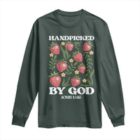 Handpicked By God Long Sleeve Shirt Religious Christian Bible Verse Strawberries