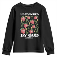 Handpicked By God Youth Sweatshirt Religious Christian Bible Verse Strawberries
