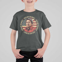 Cesar Chavez T Shirt For Kid March Holiday Hispanic Heritage American Map