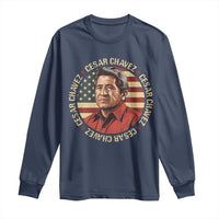 Cesar Chavez Long Sleeve Shirt March Holiday Hispanic Heritage American Map