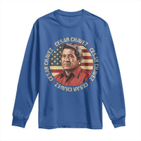 Cesar Chavez Long Sleeve Shirt March Holiday Hispanic Heritage American Map