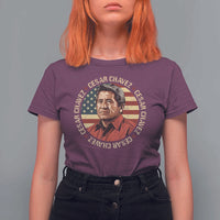 Cesar Chavez T Shirt For Women March Holiday Hispanic Heritage American Map
