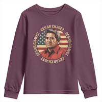 Cesar Chavez Youth Sweatshirt March Holiday Hispanic Heritage American Map