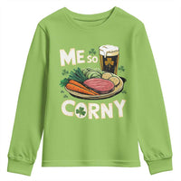 Funny St Patricks Day Me So Corny Youth Sweatshirt Stout Irish Corned Beef