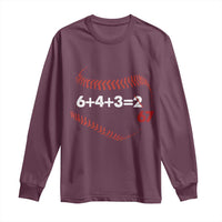 Funny 6432 67 Baseball Long Sleeve Shirt Double Play Outs Baseball Player
