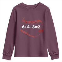 Funny 6432 67 Baseball Youth Sweatshirt Double Play Outs Baseball Player