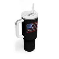 Everything Is Fine Trust Your Government Tumbler With Handle Funny Political American Flag