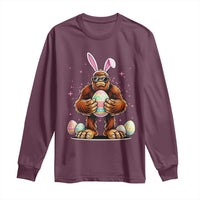Funny Bigfoot Easter Day Bunny Sasquatch Egg Long Sleeve Shirt