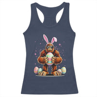 Funny Bigfoot Easter Day Bunny Sasquatch Egg Racerback Tank Top