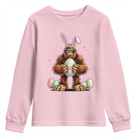 Funny Bigfoot Easter Day Bunny Sasquatch Egg Youth Sweatshirt