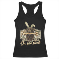 Funny Egg Hunter Racerback Tank Top On The Hunt Camo Easter Labrador Dog