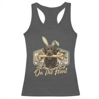 Funny Egg Hunter Racerback Tank Top On The Hunt Camo Easter Labrador Dog