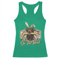 Funny Egg Hunter Racerback Tank Top On The Hunt Camo Easter Labrador Dog