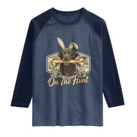 Funny Egg Hunter Raglan Shirt On The Hunt Camo Easter Labrador Dog