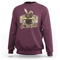 Funny Egg Hunter Sweatshirt On The Hunt Camo Easter Labrador Dog
