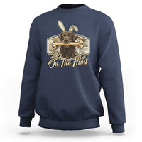 Funny Egg Hunter Sweatshirt On The Hunt Camo Easter Labrador Dog