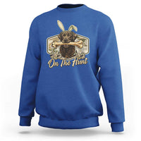 Funny Egg Hunter Sweatshirt On The Hunt Camo Easter Labrador Dog