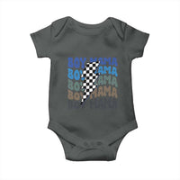 Funny Boy Mama Baby Onesie Mother's Day Checkered Lightning Bolt