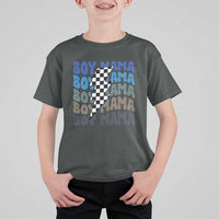 Funny Boy Mama T Shirt For Kid Mother's Day Checkered Lightning Bolt