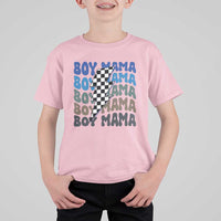 Funny Boy Mama T Shirt For Kid Mother's Day Checkered Lightning Bolt