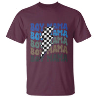 Funny Boy Mama T Shirt Mother's Day Checkered Lightning Bolt